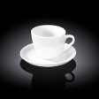 Набор: чайная чашка + блюдце 190мл(WL-993175/AB)
