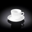 Набор: кофейная чашка + блюдце 110мл(WL-993174/AB)