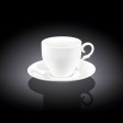 Набор: кофейная чашка + блюдце 90мл(WL-993103/AB)